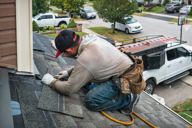 Professional Emergency Roof Repair technician working in Placerville, ID